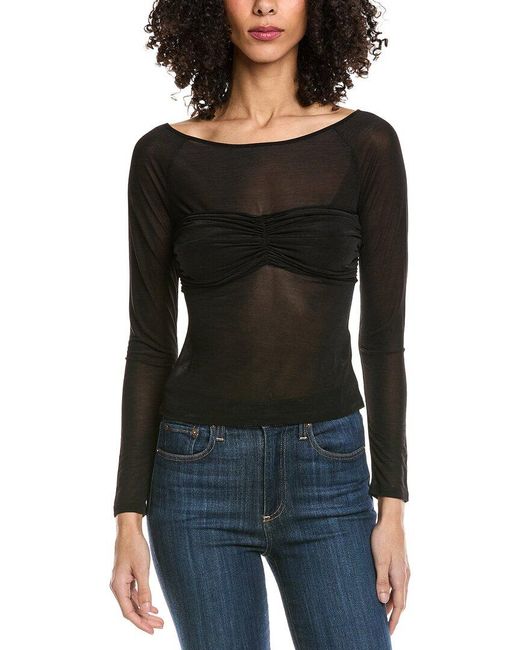 Femme Society Black Long Sleeve Knit Top