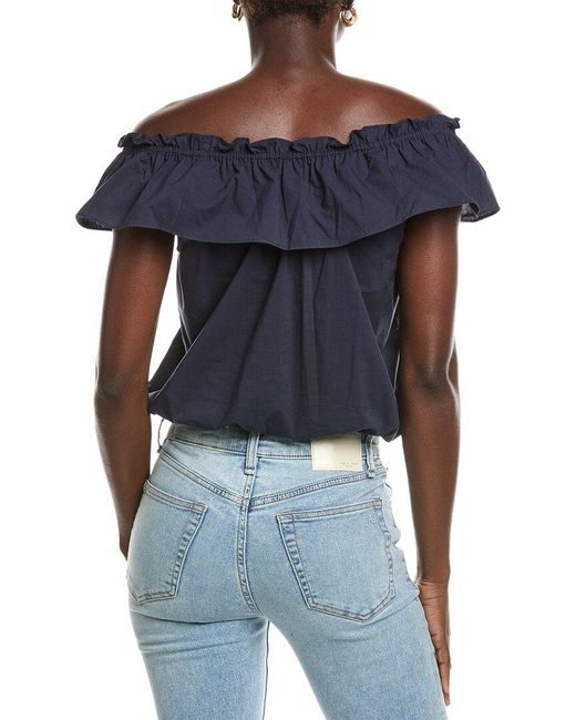 Ramy Brook Blue Malaya Blouse
