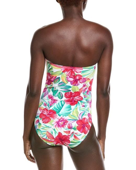 Tommy Bahama Red Island Cays Fiesta Bandeau One-Piece