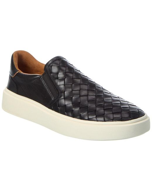 Allen Edmonds Black Oliver Leather Slip-On Sneaker for men
