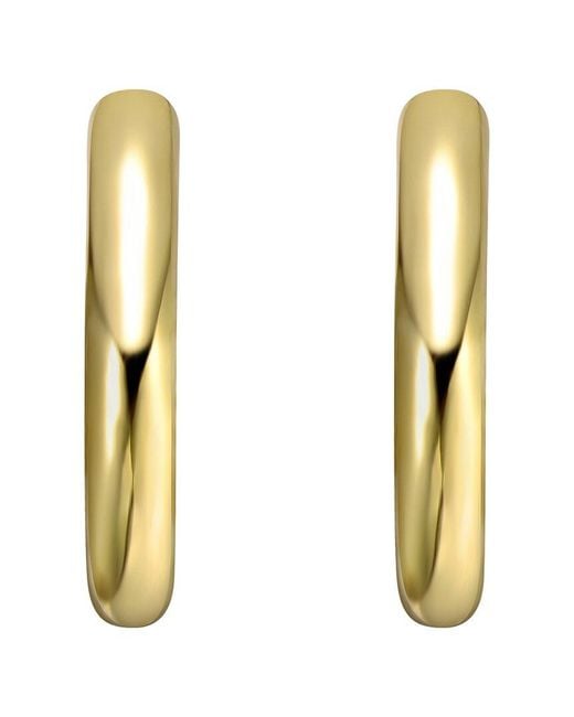 Genevive Jewelry Metallic Rachel Glauber Plated Hoop Earrings