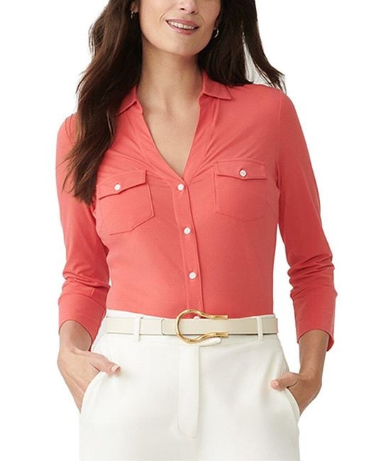 J.McLaughlin Red Brynn Knit Top