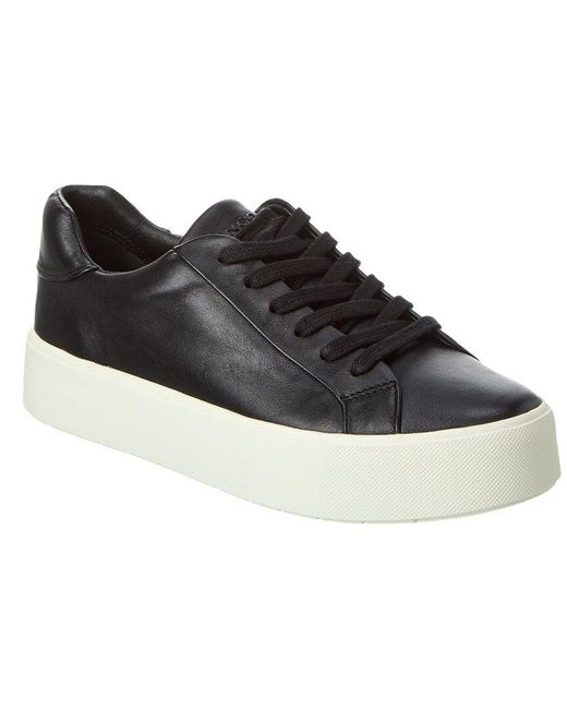 Vince Black Benfield Leather Sneaker