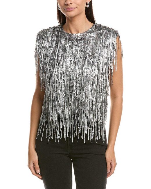 Rag & Bone Blue Billie Sequin Top
