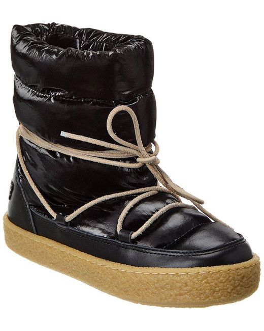 Isabel Marant Black Zimlee Nylon & Leather Snow Boot