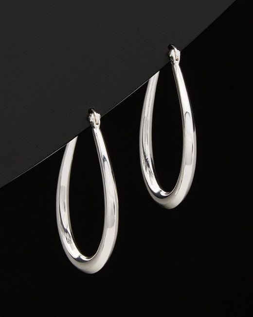 Argento Vivo Black Hoop Earrings