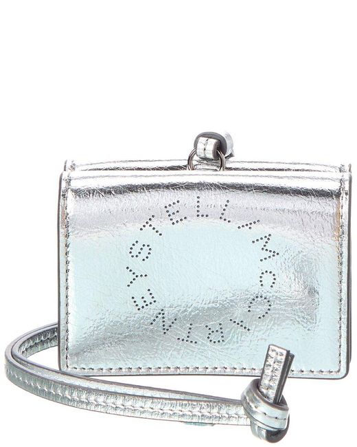 Stella McCartney Blue Logo Card Case