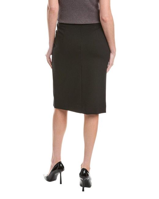 Nicole Miller Black Solid Skirt