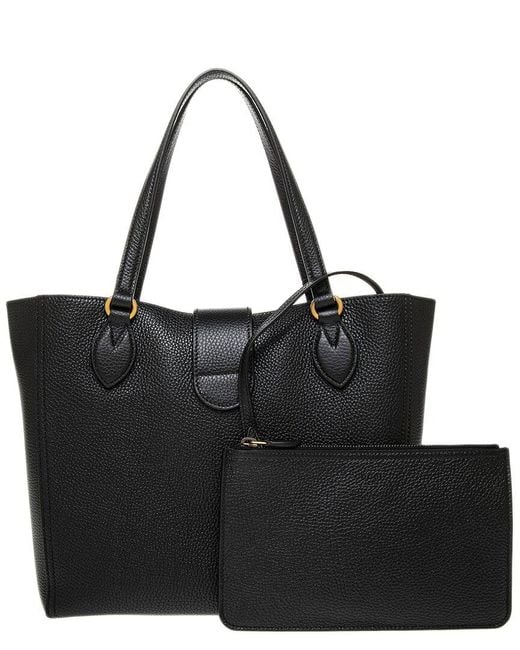 Gucci Black GG Marmont Small Leather Tote