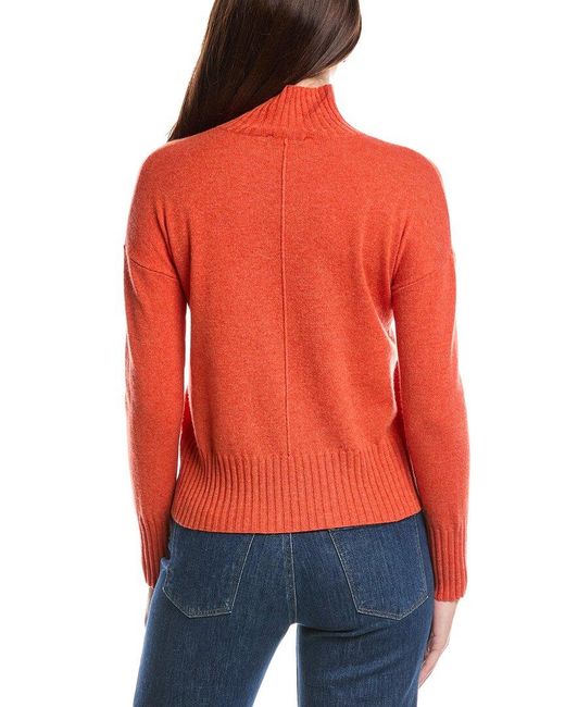 Forte Red Funnel Neck Cashmere Sweater