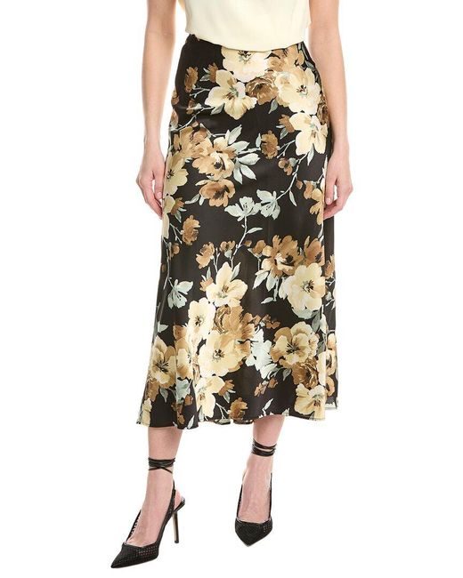 Anne Klein Metallic Pull On Bias Flared Skirt