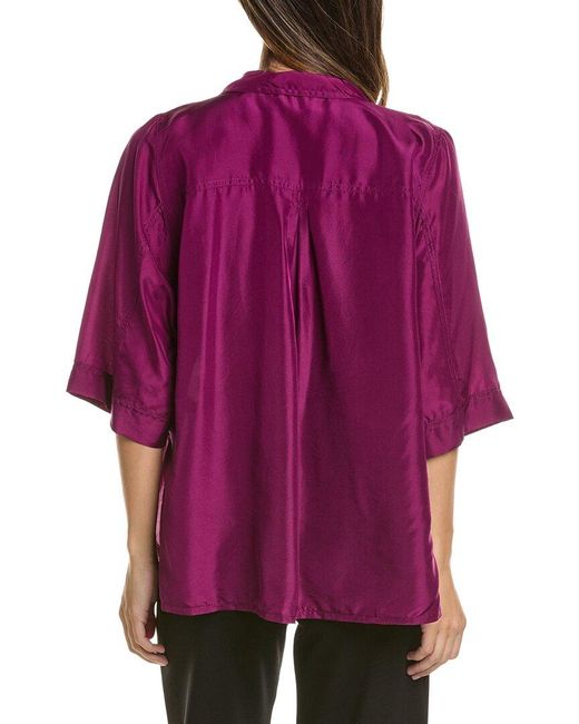 Forte_forte Purple Silk Blouse