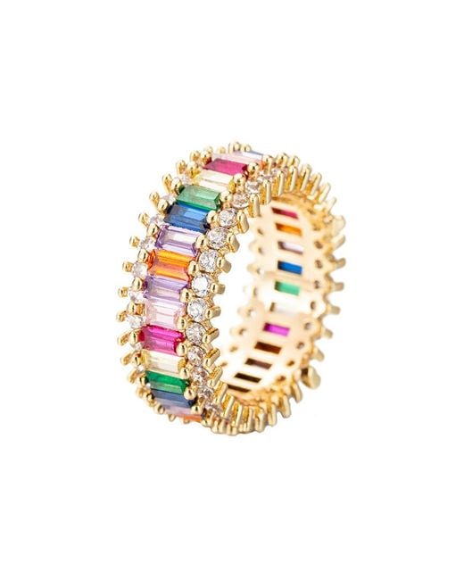 Eye Candy LA White The Luxe Collection 18k Plated Cz Cleopatra Ring