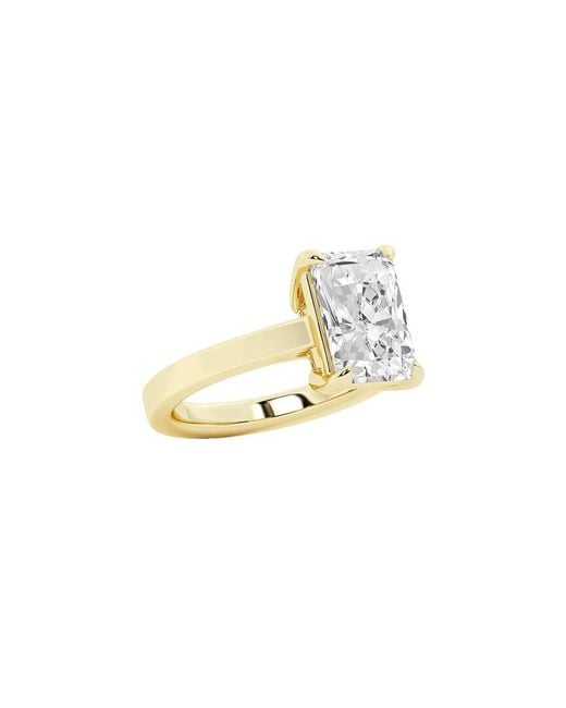 Lab Grown Diamonds Metallic 14K 4.00 Ct. Tw. Lab-Grown Diamond Solitaire Engagement Ring