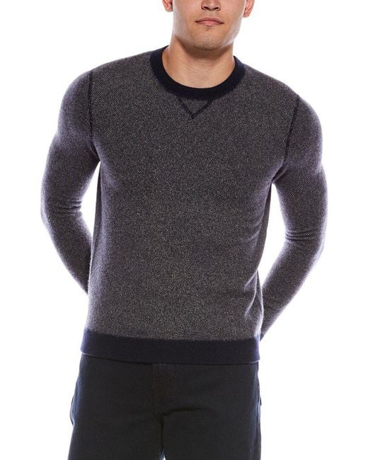 Autumn Cashmere Gray Birdseye Cashmere Crewneck Sweatshirt for men
