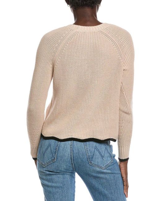 Autumn Cashmere Blue Scallop Shaker Sweater