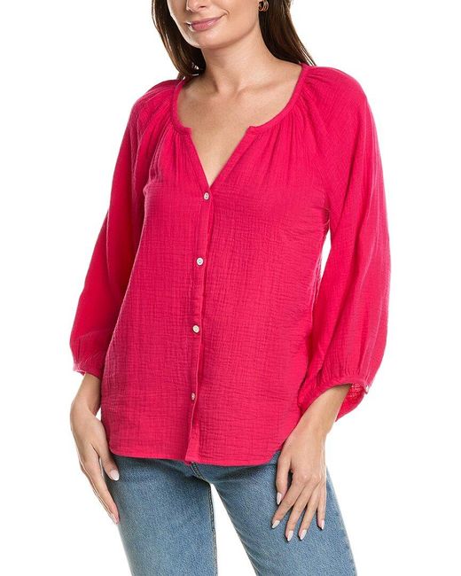 Tommy Bahama Red Coral Isle Peasant Top