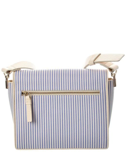 Roger Vivier White Logo Leather Shoulder Bag