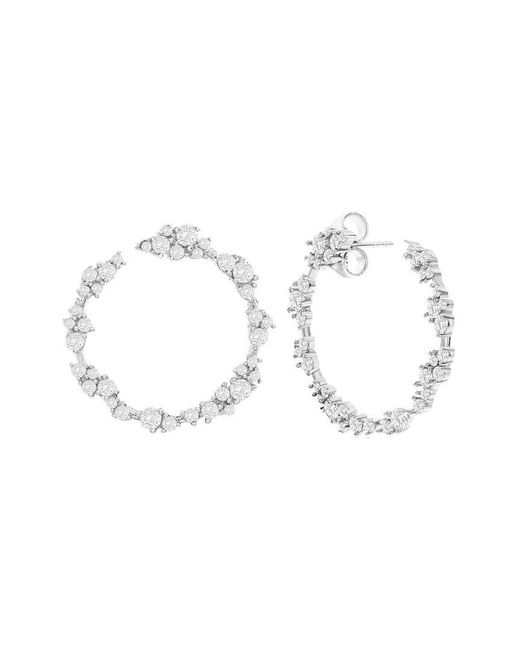 Suzy Levian CZ Jewelry Metallic Suzy Levian Cz Statement Earrings