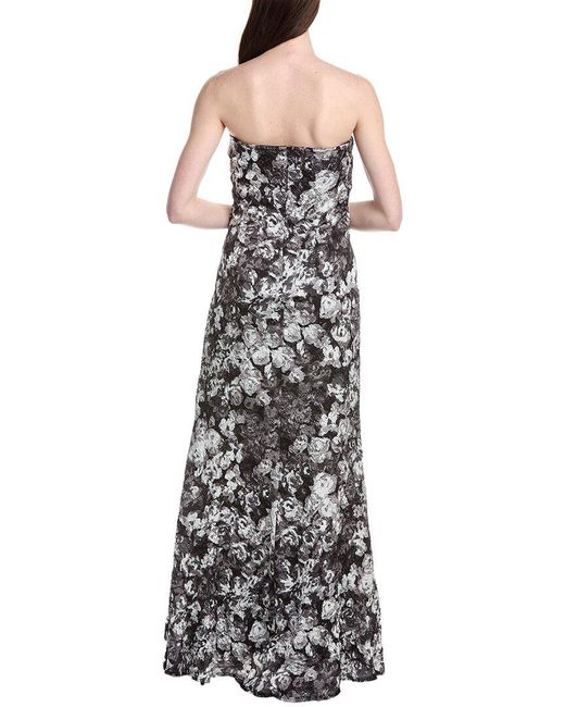 SHO by Tadashi Shoji White Printed Sleeveless Maxi Dress