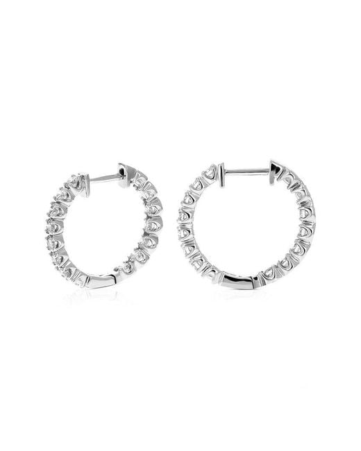 Amairah Metallic 14K 1.50 Ct. Tw. Lab-Grown Diamond Hoops