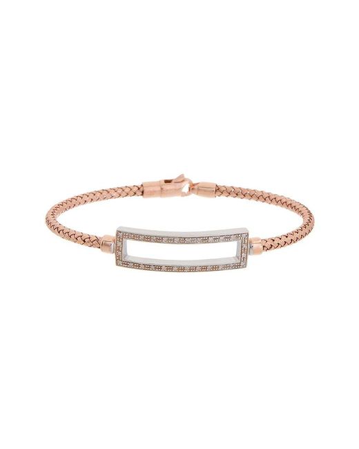 Meshmerise White 18K Over 0.20 Ct. Tw. Diamond Mesh Bangle Bracelet