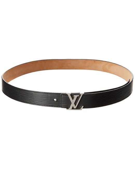 LOUIS VUITTON LV Initiales Leather Reversible Belt Black