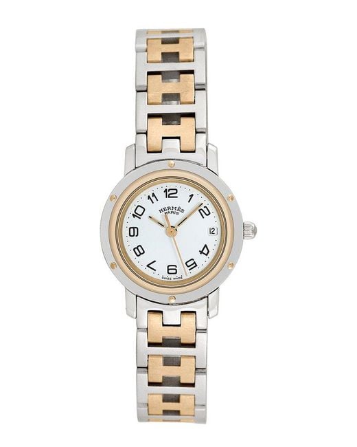 Hermès Metallic Clipper Watch, Circa 2000S (Authentic Pre-Owned)
