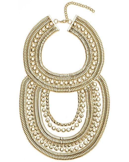 Eye Candy LA Metallic Luxe Cleo Statement Necklace