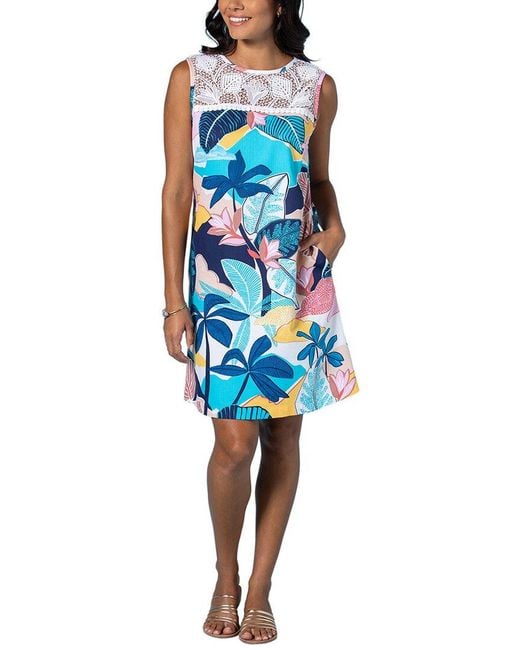Tori Richard Blue Lola Shift Dress