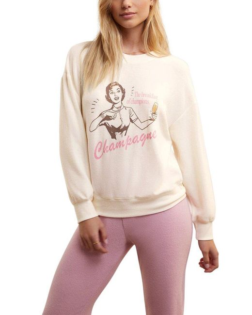 Z Supply Multicolor Relaxed Champagne Sweatshirt