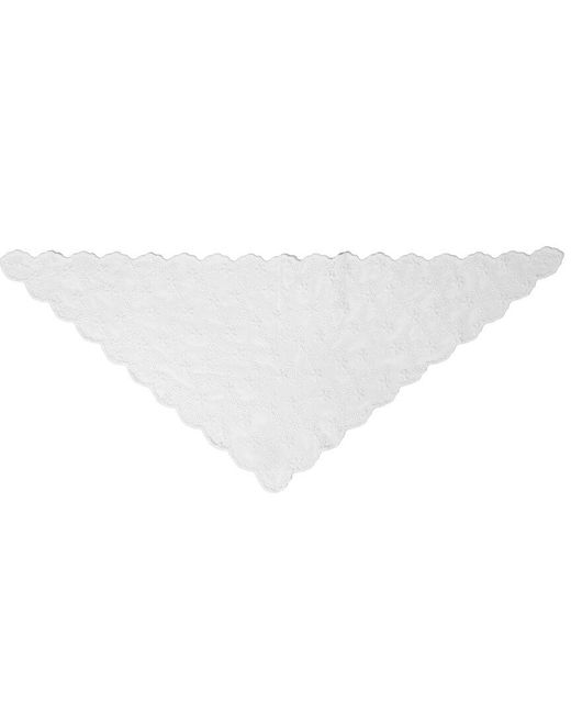 Saachi White Embroidered Lace Bandana
