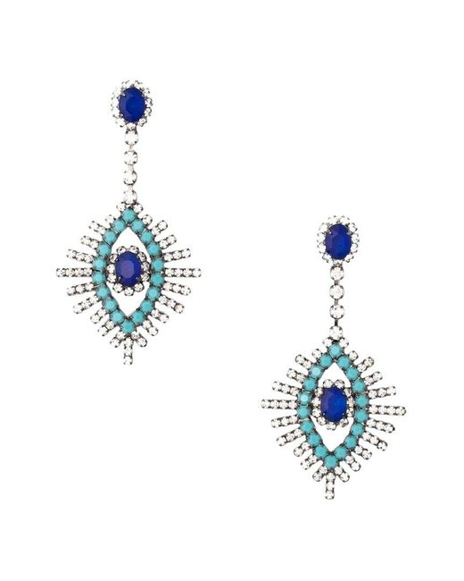 Elizabeth Cole Blue Dangle Earrings