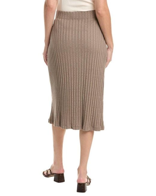 Michael Stars Brown Shania Midi Skirt