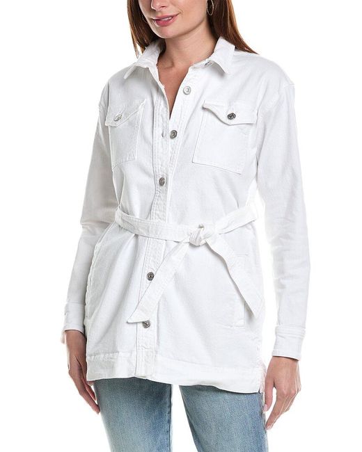 7 For All Mankind White Leisure Jacket