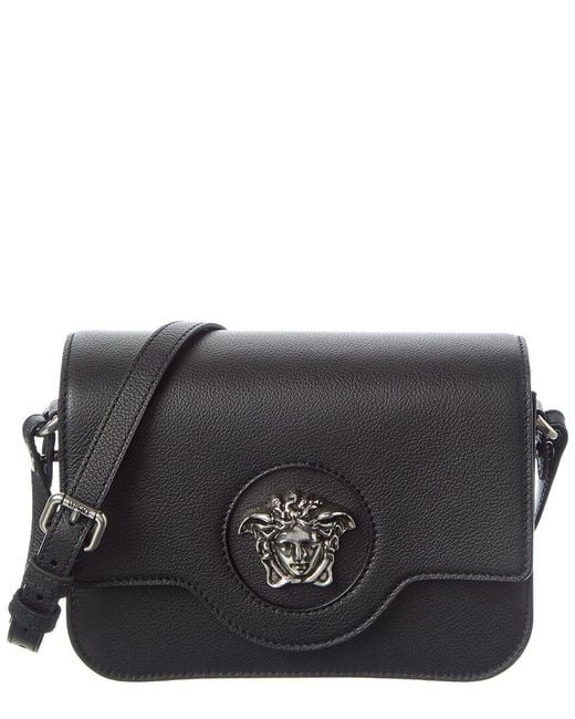 Versace Black Medusa Leather Shoulder Bag