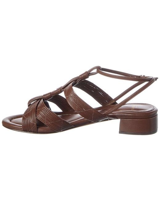 Alexandre Birman Brown Olga Block 30 Leather Sandal