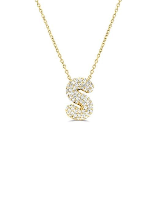 Sabrina Designs Metallic 14K 0.49 Ct. Tw. Diamond Initial Necklace