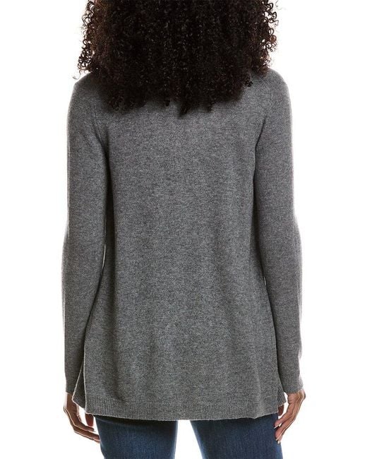 Sofiacashmere Red Drape Wool & Cashmere-Blend Cardigan