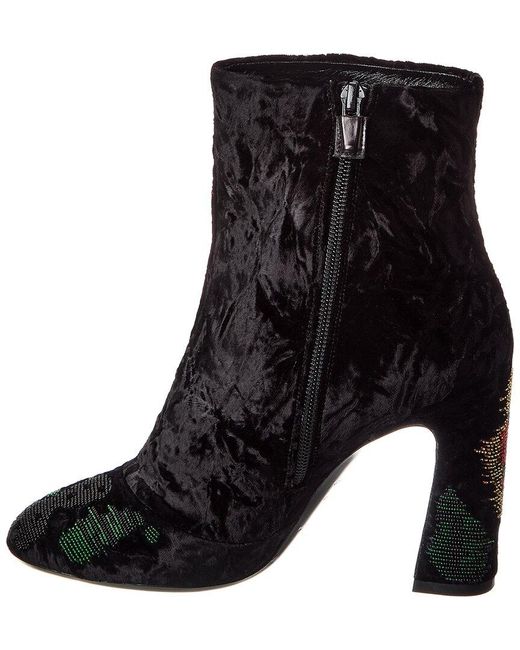 Roger Vivier Blue Chunky Velvet Boot