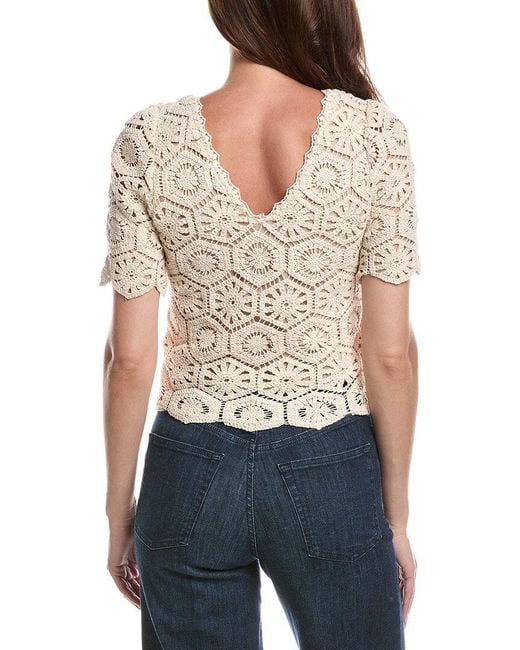 Z Supply Gray Raquel Lace Top