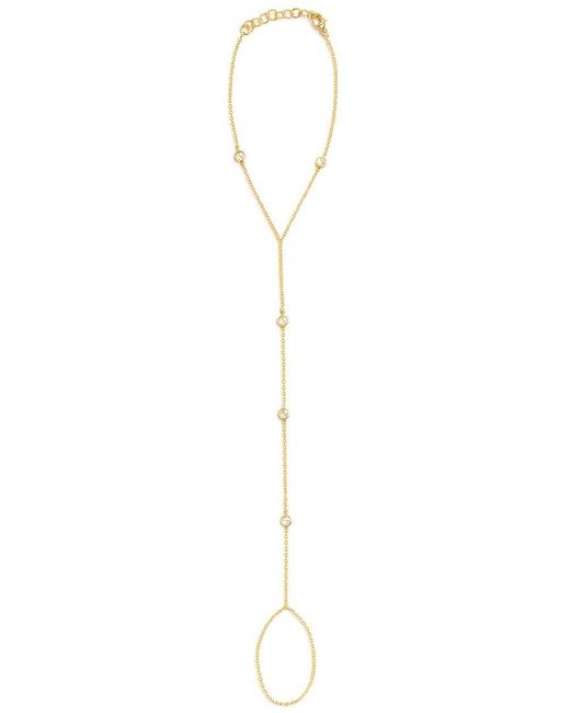 Sabrina Designs White 14K 0.11 Ct. Tw. Diamond Hand Chain Bracelet