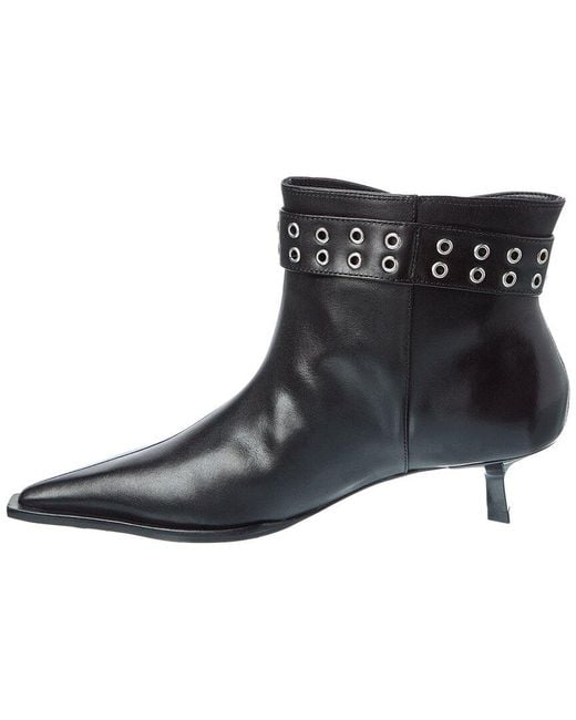 SCHUTZ SHOES Black Jess Leather Bootie