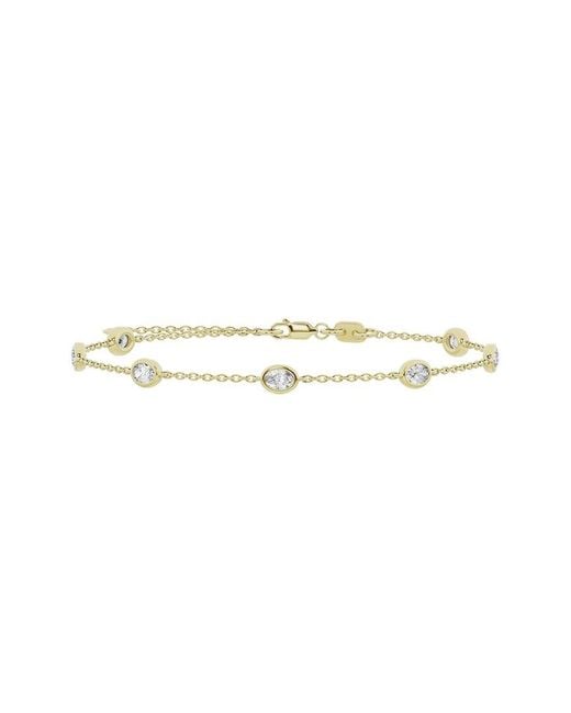 Lab Grown Diamonds White 14K 1.00 Ct. Tw. Lab-Grown Diamond Station Bracelet