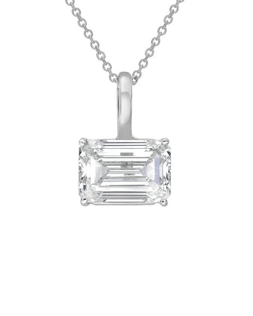 Diana M White 14K 4.00 Ct. Tw. Lab-Grown Diamond Solitaire Pendant