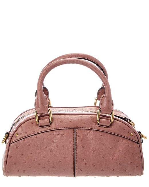 Chloé Pink Small Leather Bowling Bag