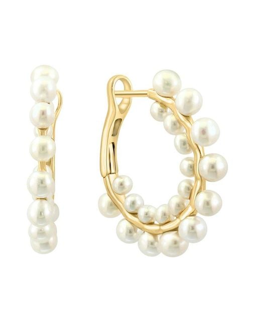 Effy Fine Jewelry Metallic 14K 2.5,3.5Mm Pearl Earrings
