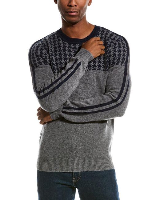 Kier + J Gray Kier + J Houndstooth Wool & Cashmere-blend Sweater for men