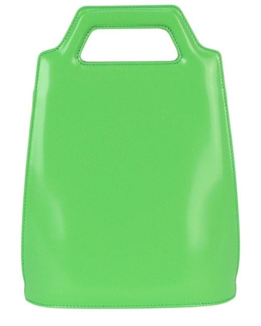 Ferragamo Green Micro Wanda Patent Leather Shoulder Bag