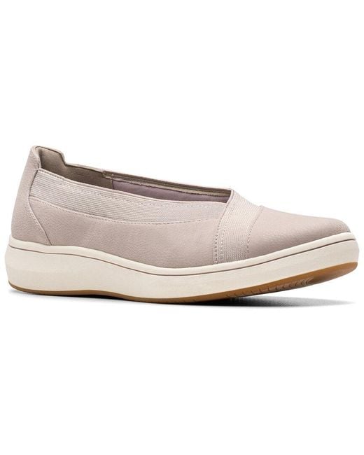 Clarks White Cloudsteppers Breeze Sky Air Slip On Shoes